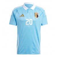 Camisa de time de futebol Bélgica Lois Openda #20 Replicas 2º Equipamento Europeu 2024 Manga Curta